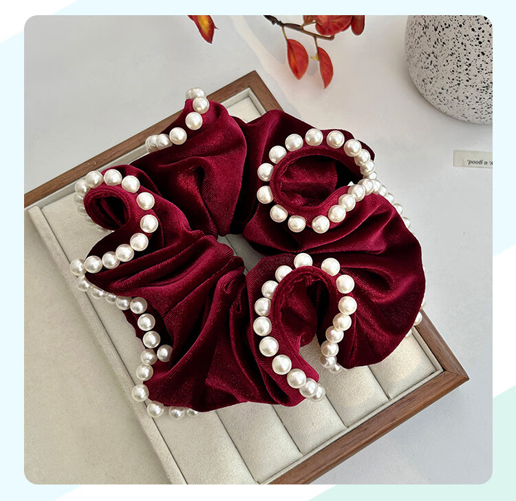 CHIMERA 3-Piece Hair Ties, Satin Large Intestine Hair Bands, Simple Rubber Bands for Bun Hairstyle, Hair Elastics, Hair Accessories, Women's Mid-Autumn Festival Gift 20