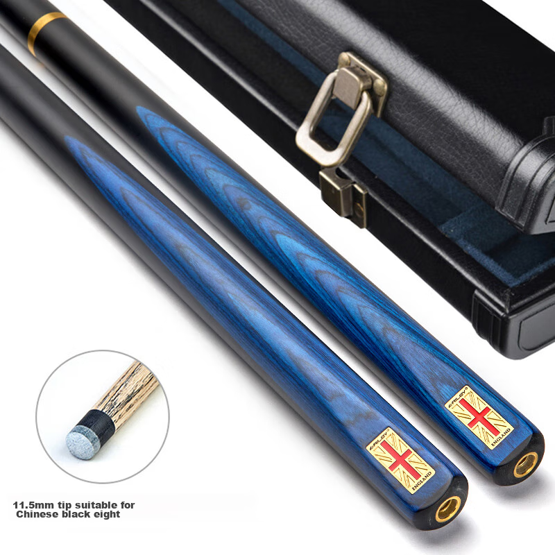 RILEY RES-180 Pool Cue, Black Eight Small Tip, Chinese Eight-Ball, Snooker Medium Tip, Scoring Pool Cue, 11.5 Inches