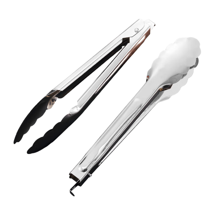 Suncojia Stainless Steel Food Tongs, Bread Tongs, Pastry Tongs, Steak Baking Tongs, Barbecue Accessories, Barbecue Tools