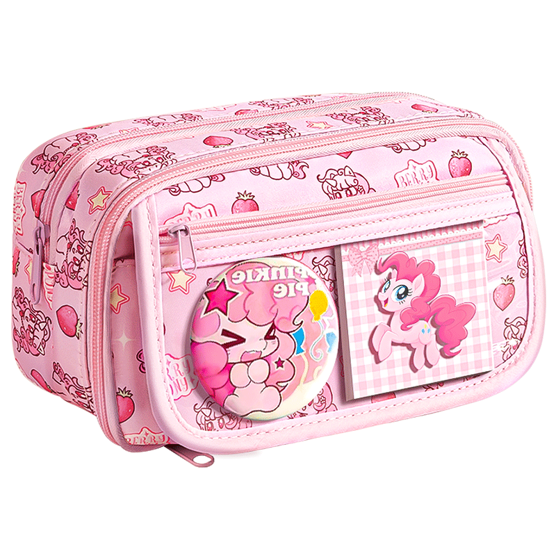 Shuxing Pencil Case for Girls, Cute Large Capacity Stationery Box for Elementary School Students, Cartoon Design for First Grade, Kindergarten, Middle And High School Students, Creative Pencil Case