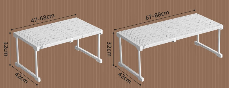 Jinlongxing Wardrobe Shelf Layered Storage Rack Closet Organizer No-Drill Adjustable Shelf 87-108cm 15