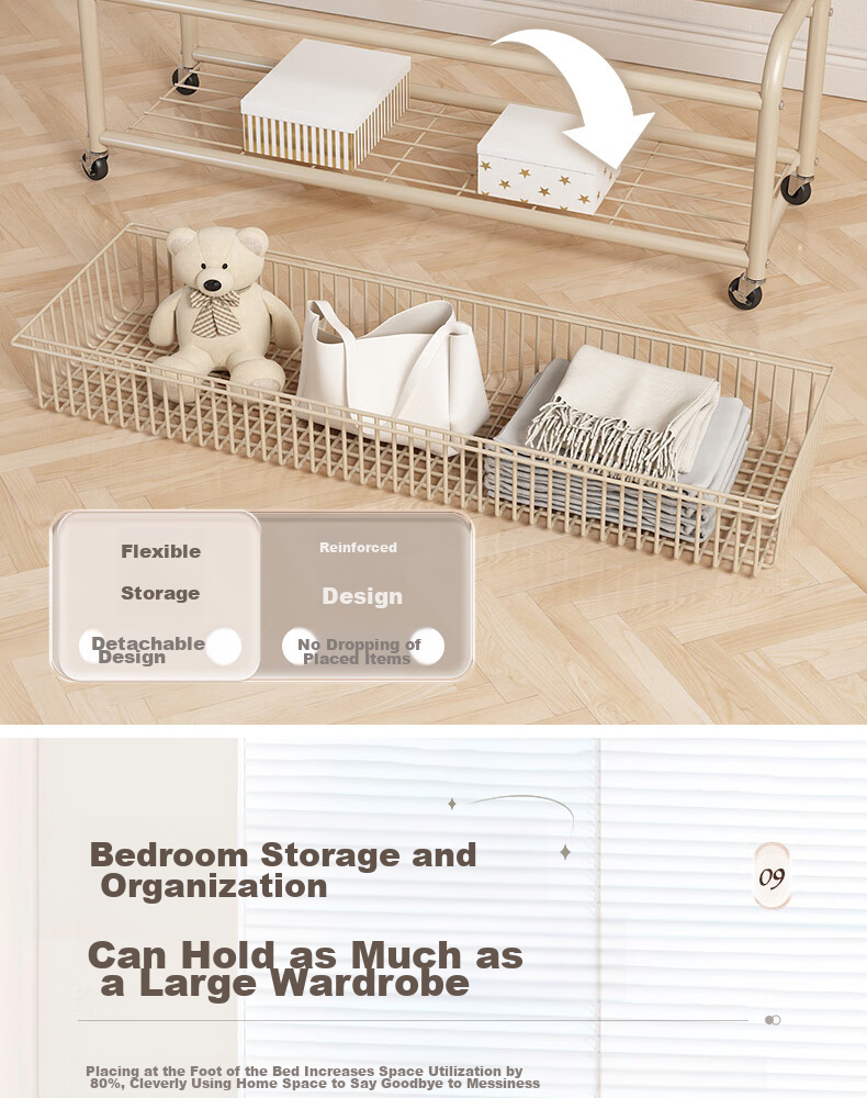 Shunyou Coat Rack, Floor-Standing Clothes And Hat Stand, Bedroom And Living Room Movable Drying And Storage Rack, 120CM, SY-309 11