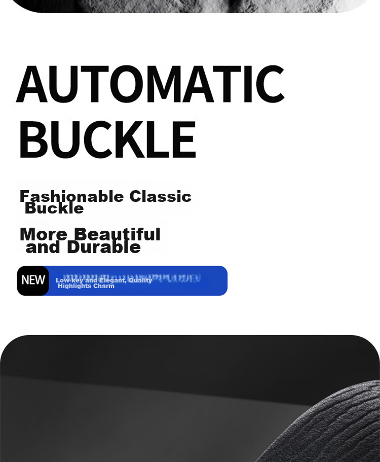 SATCHI Men's Belt, Business Light Luxury, Inner Wear Automatic Buckle, Top-Grain Leather Waistband, Gift for Boyfriend Or Husband, Gift Box 115 4