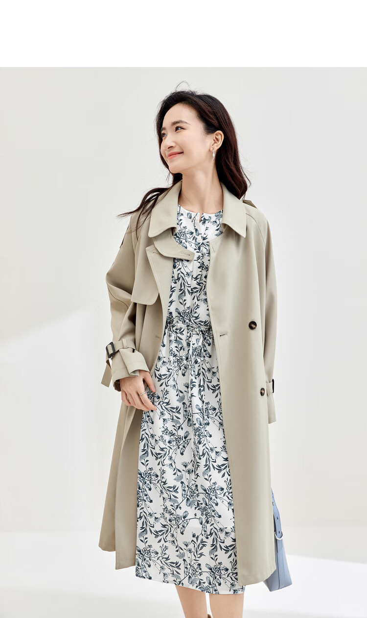 Sentubila New Chinese-Style National Style Dress, Summer Wear, Blue And White Porcelain Print, Elegant Waist-Cinching Slimming Dress, White with Blue Flowers, Size L 11