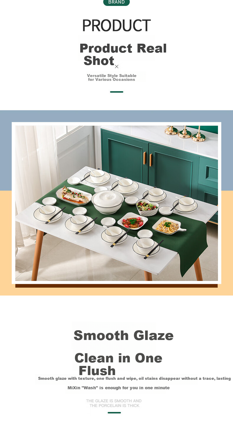 Jieyajie European-Style Ceramic Dinnerware Set, Home Use Bowls Plates And Dishes Gift Box Set, Housewarming Gift, 82 Pieces with Casserole 4