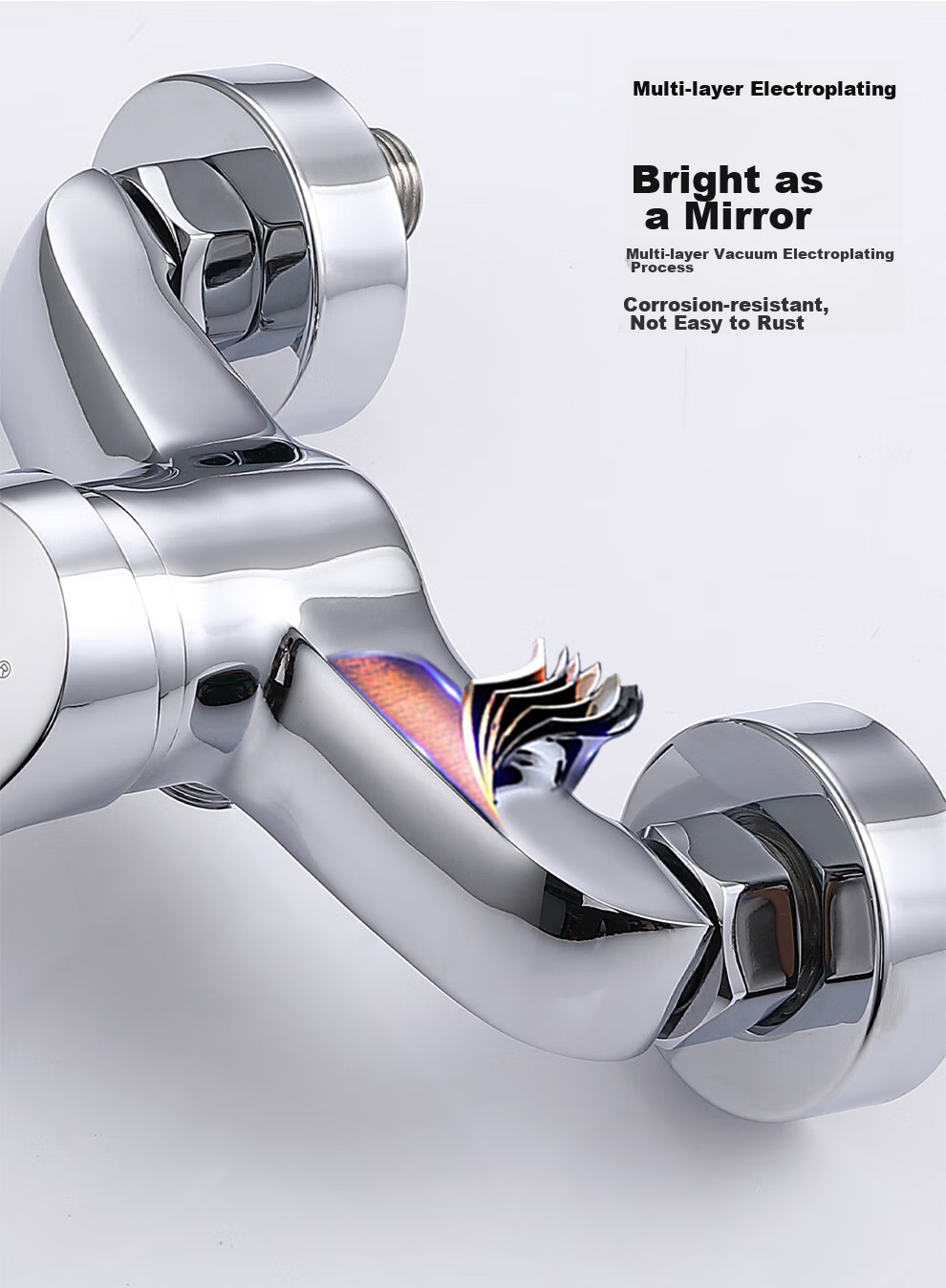 Larsd Shower Mixing Valve, Shower Faucet Mixer, Copper Body Bathroom Hot And Cold Shower Switch LD7203 6