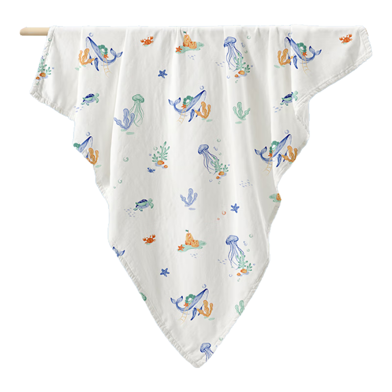 AIBEDILA Newborn Baby Swaddle, Maternity Ward Summer Bamboo Cotton Gauze Swaddling Cloth, Wrap Blanket, Sleeping Bag, 95cm