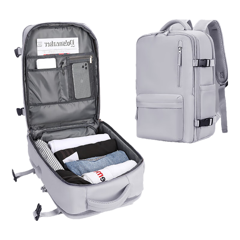Landcase Large Capacity Backpack for Women And Men, Short Trip Travel Luggage Bag, Model 516208 Gray
