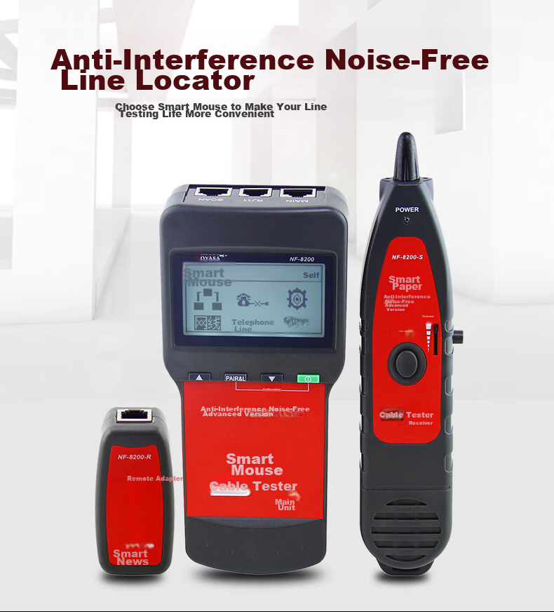 Jingmingshu NF-8200 Cable Tester, Wire Tracker, Line Finder, Cable Locator, Network Tester, Cable Tracer, Line Tracker, Military Line Finder 1