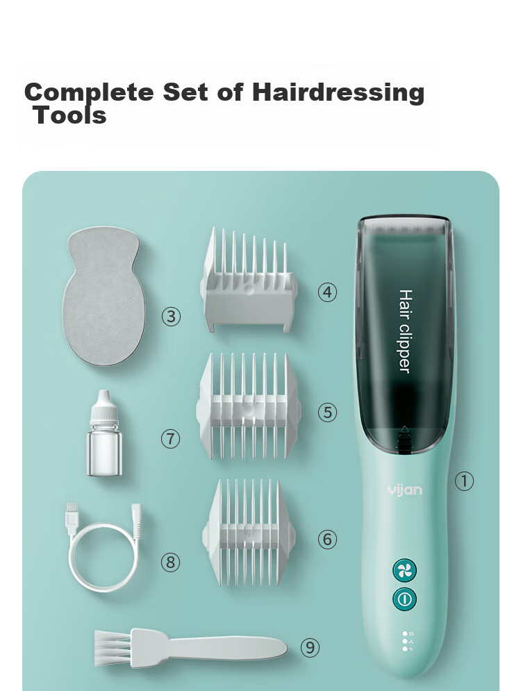 Yijan Automatic Hair Suction Baby Hair Clipper, Quiet Children's Hair Trimmer, Infant Hair Cutter, Newborn Hair Cutting Electric Shaver 17