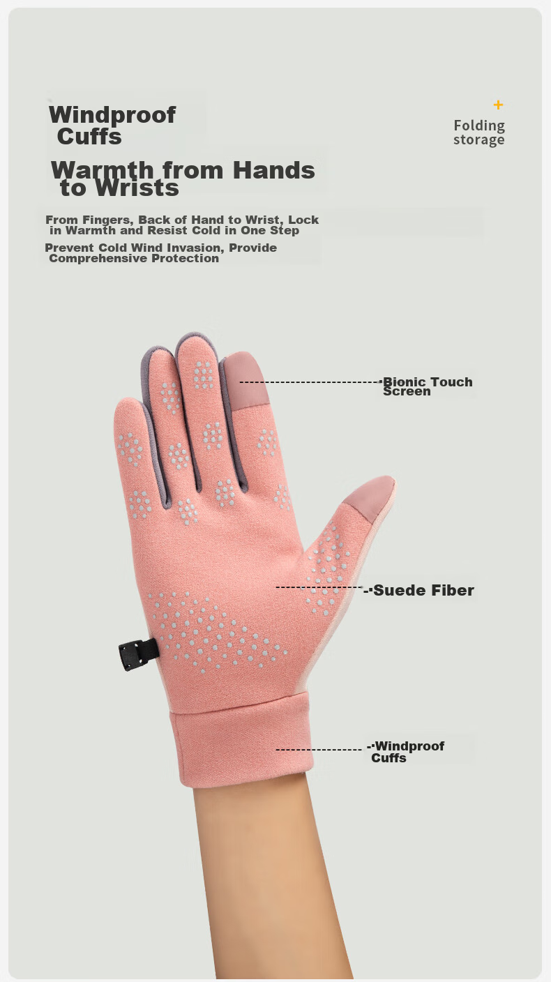GRGN Women's Gloves for Winter, Warm Ladies' Knitted Gloves, Cold-Proof Touchscreen Gloves for Cycling And Riding [Gift Box Set] 6