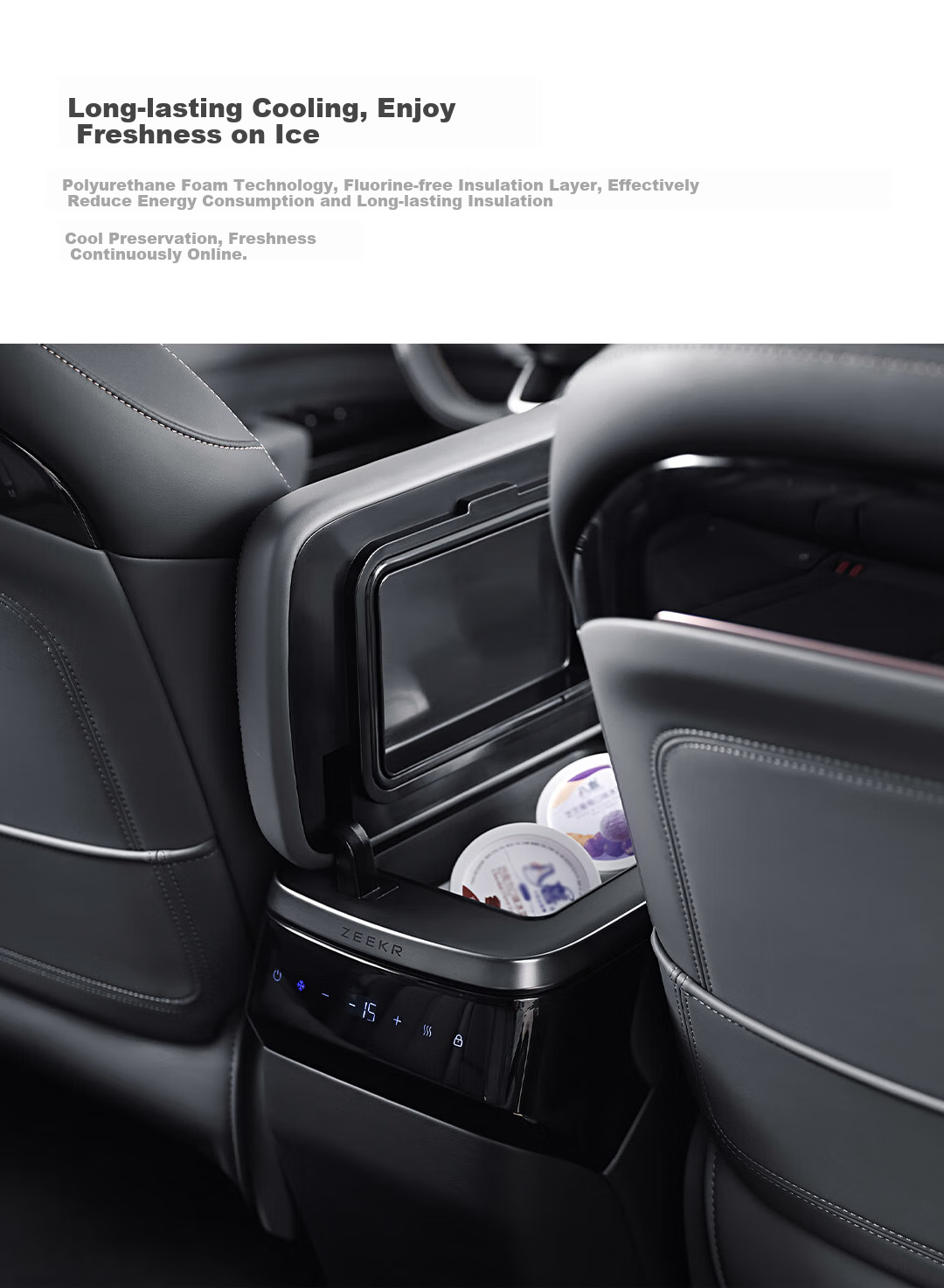 Jike Car Refrigerator, Jike 7X Exclusive Dual-Effect Temperature Control Smart Operation Long-Term Freshness Preservation, Black And Gray Color 9