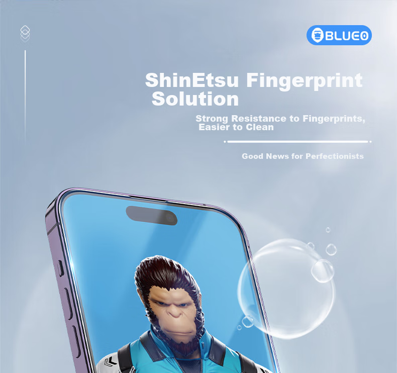 BLUEO [Original Ultra-Clear + New Space Capsule] Tempered Glass Screen Protector for Apple IPhone 17e/16e/14, High-Definition Anti-Drop Anti-Fingerprint Protective Film for IPhone 13/13 Pro 11