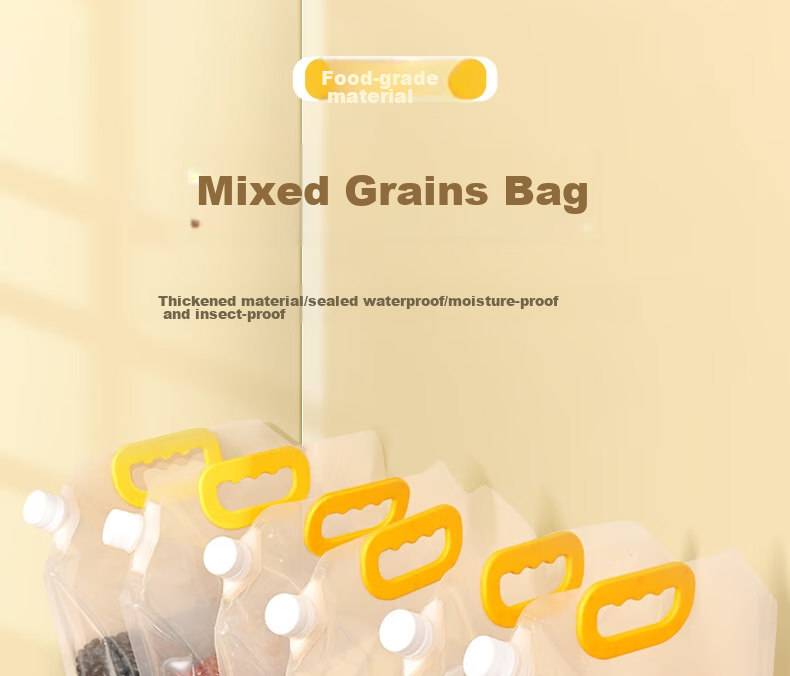Edo Grain Storage Bags, Food-Grade Sealed Moisture-Proof Rice Bags for Grains And Beans [3 Jin (1.5 Kg) Pack of 5] 1
