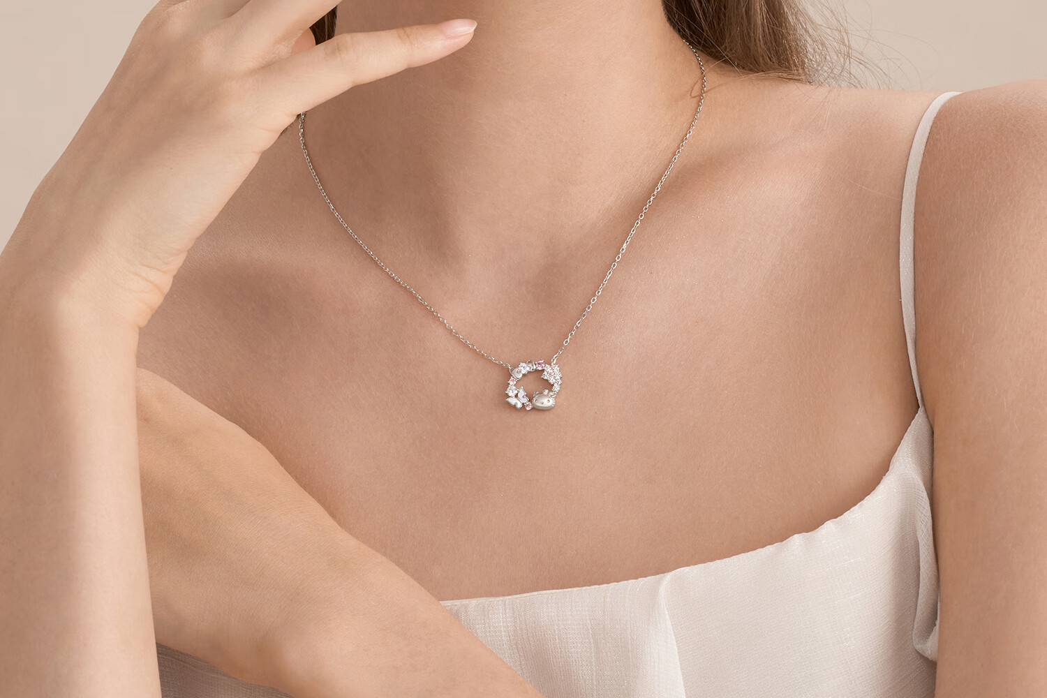 ChaoSeHui Hello Kitty Sterling Silver Necklace for Women Luxury Birthday Gift Girlfriend Qixi Valentine's Day Gift 3223 13