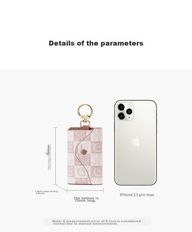 GOLF Key Pouch, Women's Fashionable Printed Multifunctional Storage Bag, Card Holder, Classic Key Case, Car Keychai 13