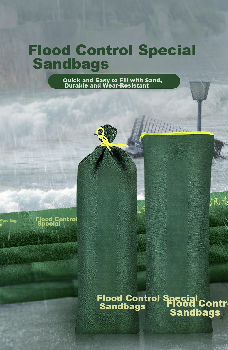Dongxiao Flood Prevention Sandbags 50*25 without Sand, Pack of 10 with Drawstring, Waterproof Flood Control Canvas Bags for Basement Water Blocking 1