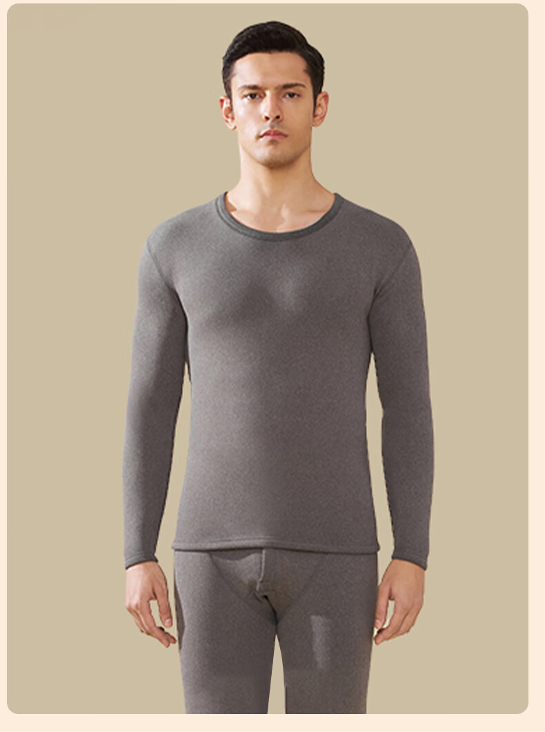 LangSha Thermal Underwear for Men, New Autumn And Winter 2026 Collection, Warm Fleece-Lined Thickened 7A Antibacterial German Fleece Heating Autumn Top And Pants for Me 18
