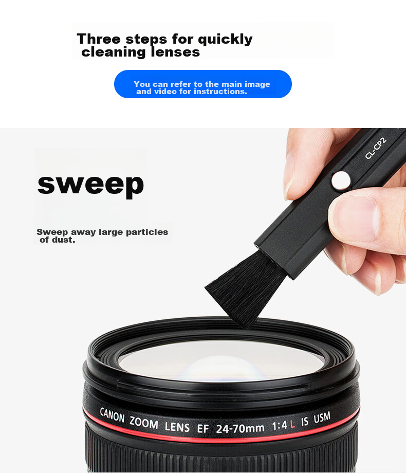JJC Camera Lens Cleaning Pen, Dust Removal Cleaning Pen, Suitable for Canon Nikon Sony Fuji Mirrorless And DSLR Camera Bodies, Photography Equipment Projector Cleaning Brush Maintenance Tool 8