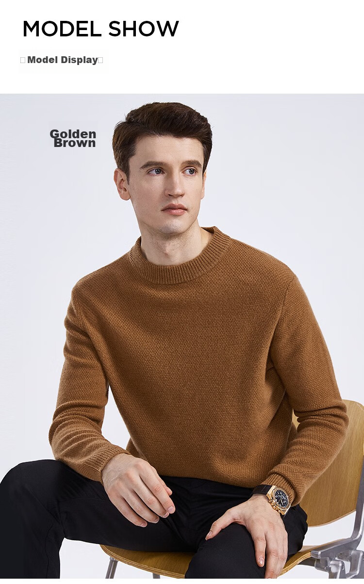 FIRS Wool Sweater, 100% Merino Wool, Heavyweight Thickened, Autumn And Winter Warmth, Soft And Comfortable, Non-Irritating, Anti-Pilling Sweater for Me 13