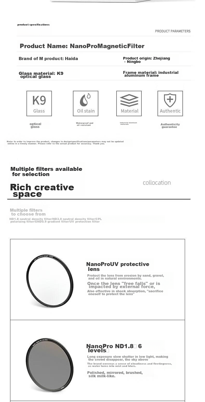 Haida NanoPro Magnetic ND0.9 (8x) Neutral Density Filter, 67mm, 3 Stops, Medium Gray Density Filter, Suitable for Canon, Nikon, Sony, Fuji And Other Camera Lenses 2