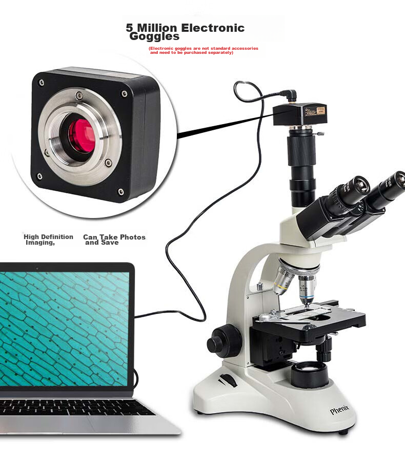 Phenix PH50-3A43L Three-Lens Biological Microscope, Professional Teaching And Experimental, High Magnification, High Definition, for Health Care And Livestock Breeding 23