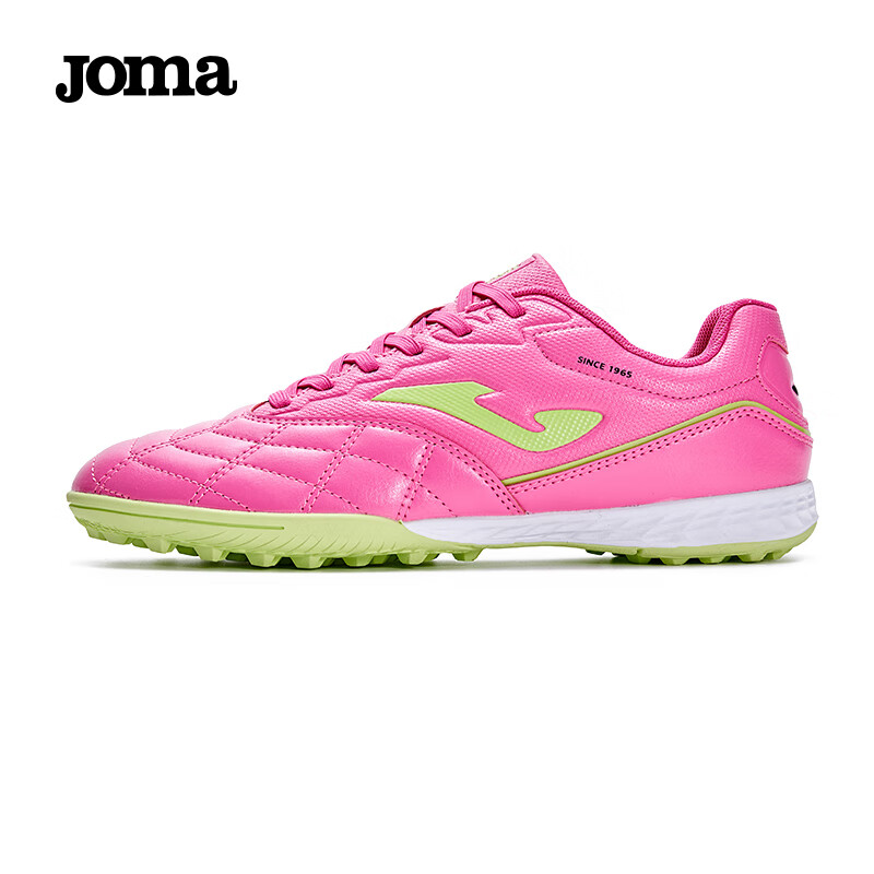 JOMA Soccer Shoes with Molded Studs for Men, Women, Adults And Youth, TF Non-Slip Wear-Resistant Professional Competition Football Training Shoes, Rose Red, Size 40