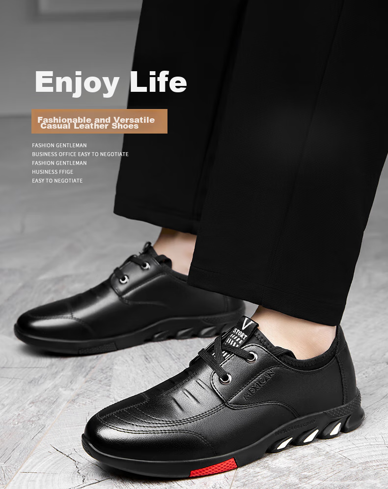 MEXICAN Autumn And Winter New Business Casual Leather Shoes for Men, Formal British Style Driving Lightweight Shoes 155MS702 New Black Size 40 1