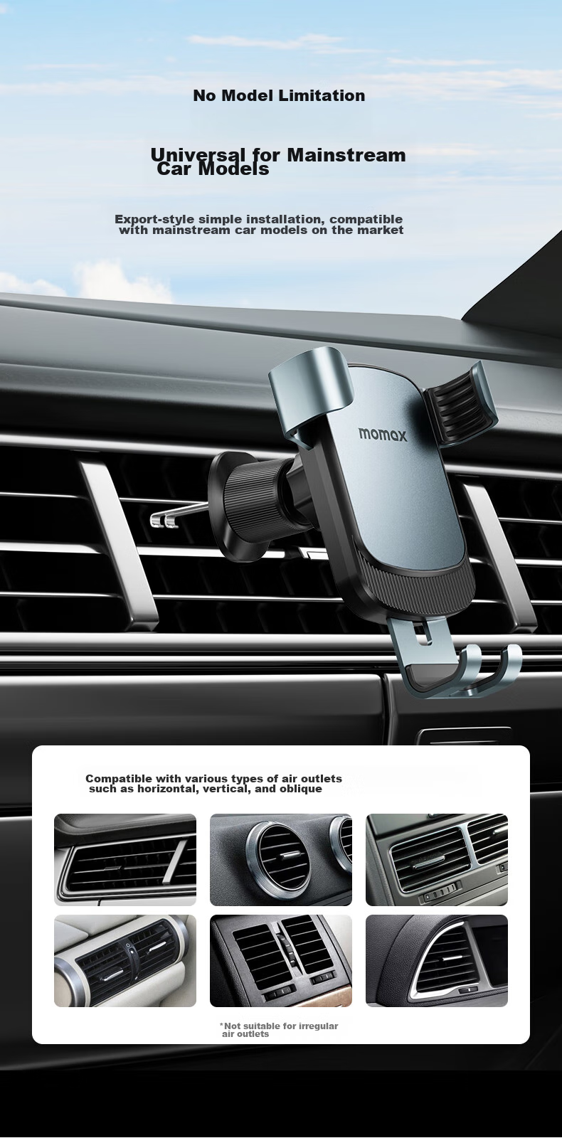 MOMAX Electric Vacuum Suction Car Phone Holder Magnetic Dashboard Suction Cup Navigation Mount 9