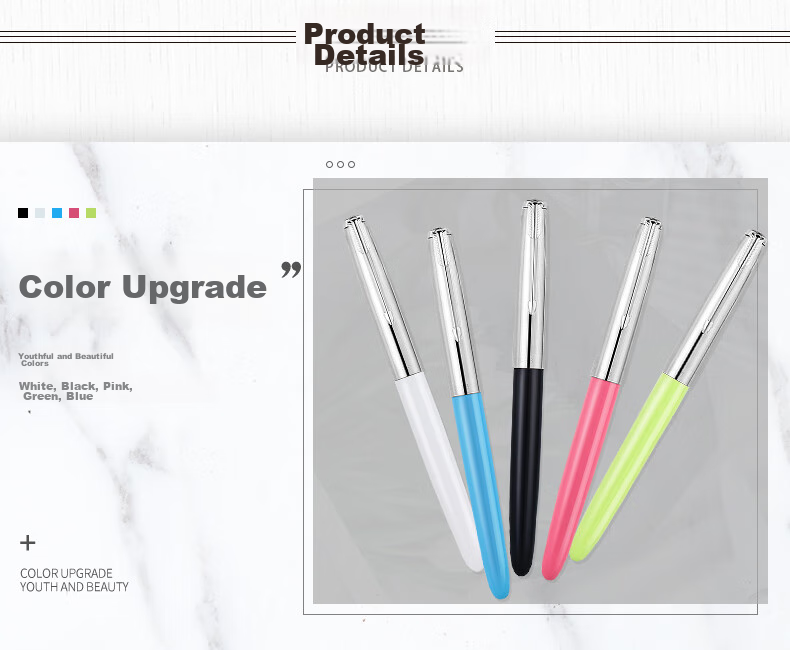 HERO Fountain Pen 616 Upgraded Student Fountain Pen, White, Iridium Nib Ink Pen for Daily Writing And Calligraphy Practice, EF Tip, Transparent Packaging Box 5