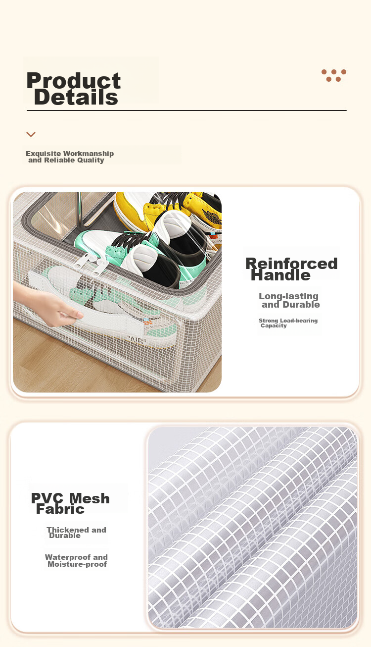 Anerya Simple Folding Shoe Rack Storage Organizer, Space-Saving Transparent Dustproof Shoe Cabinet, Under-Bed Shoe Holder for Boots And Shoes 7
