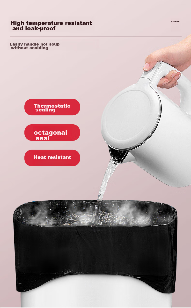 Sodolike Shangdao Vest-Style Garbage Bags, Black, 50*65cm, 1000 Pieces, Single-Sided, 1 Micron Thick, Perforated Handle, Whole Box Packaging 5