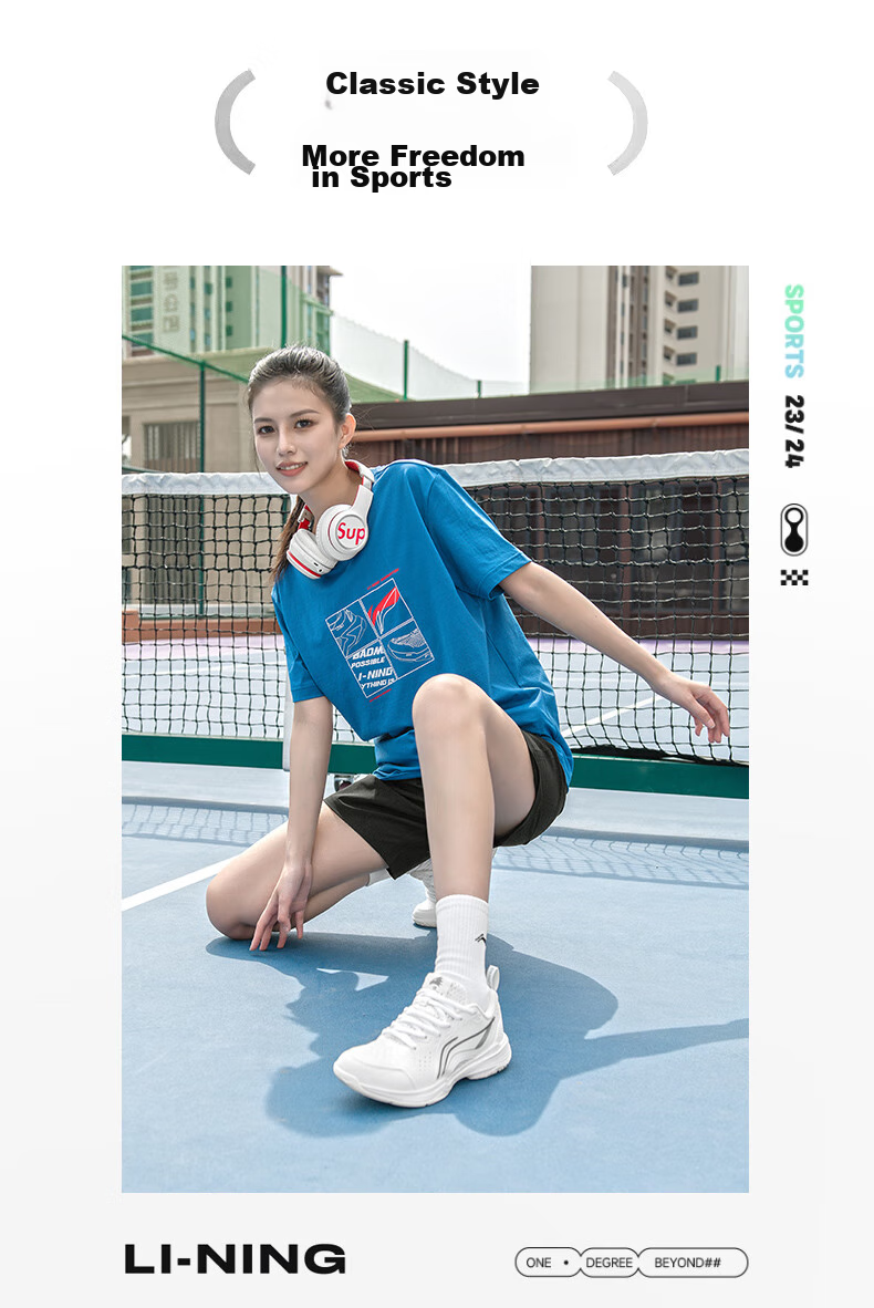 Li-Ning Badminton Shirt Saca Culture Series Unisex Comfortable Breathable Short-Sleeve T-Shirt Cultural Shirt, White, 3XL 10