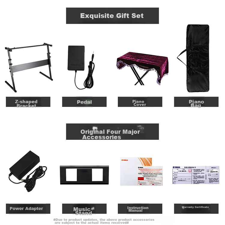 YAMAHA KB308 Electronic Keyboard, Noble Silver, 61 Keys, for Adults And Children, Professional Teaching And Performance, Portable, Standard Configuration Plus Complete Accessories 9
