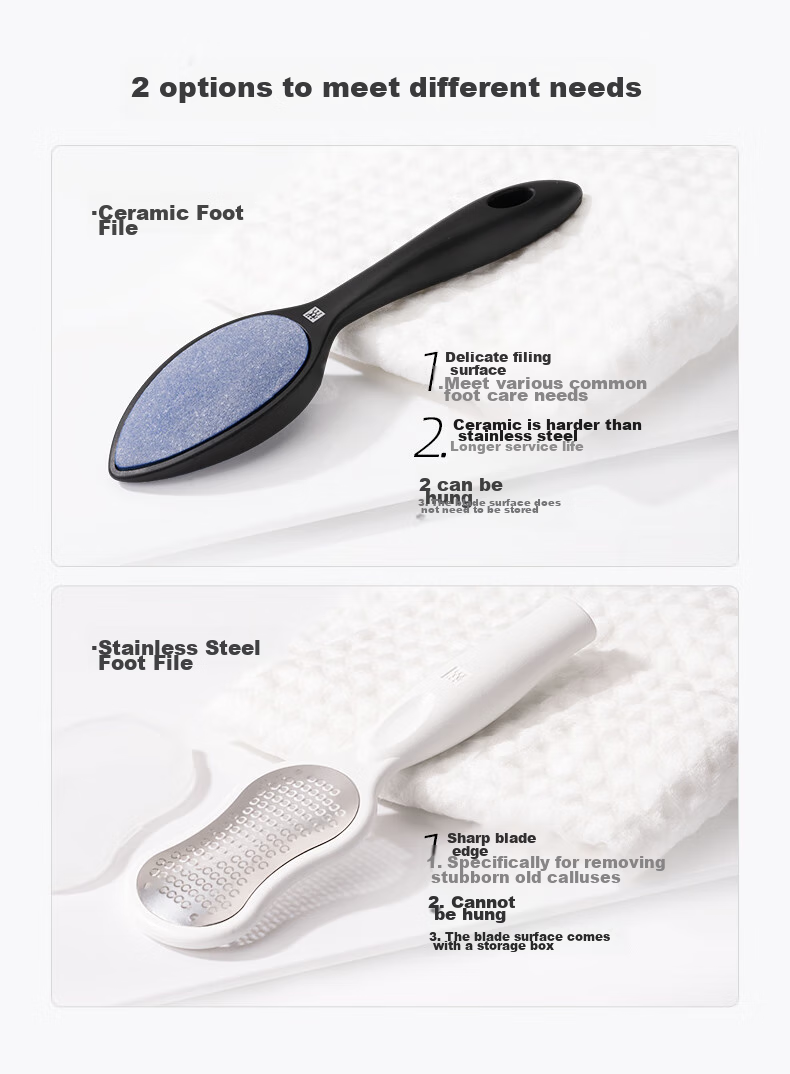 ZWILLING German Imported Foot File, Pumice Stone, Pedicure Knife, Pain-Free Dead Skin Scraper, Foot Exfoliating Tool, Heel Self-Operated [Gift for Elders' Birthday], Mid-Autumn Festival Gift 7