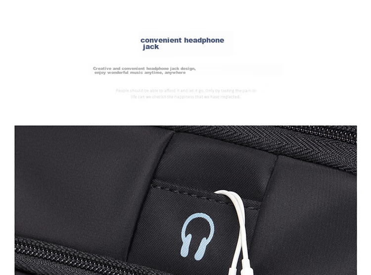 GOLF Laptop Backpack with 14-Inch Notebook, Men's Backpack with Earphone Holes, Business Travel Large Capacity Desig 9