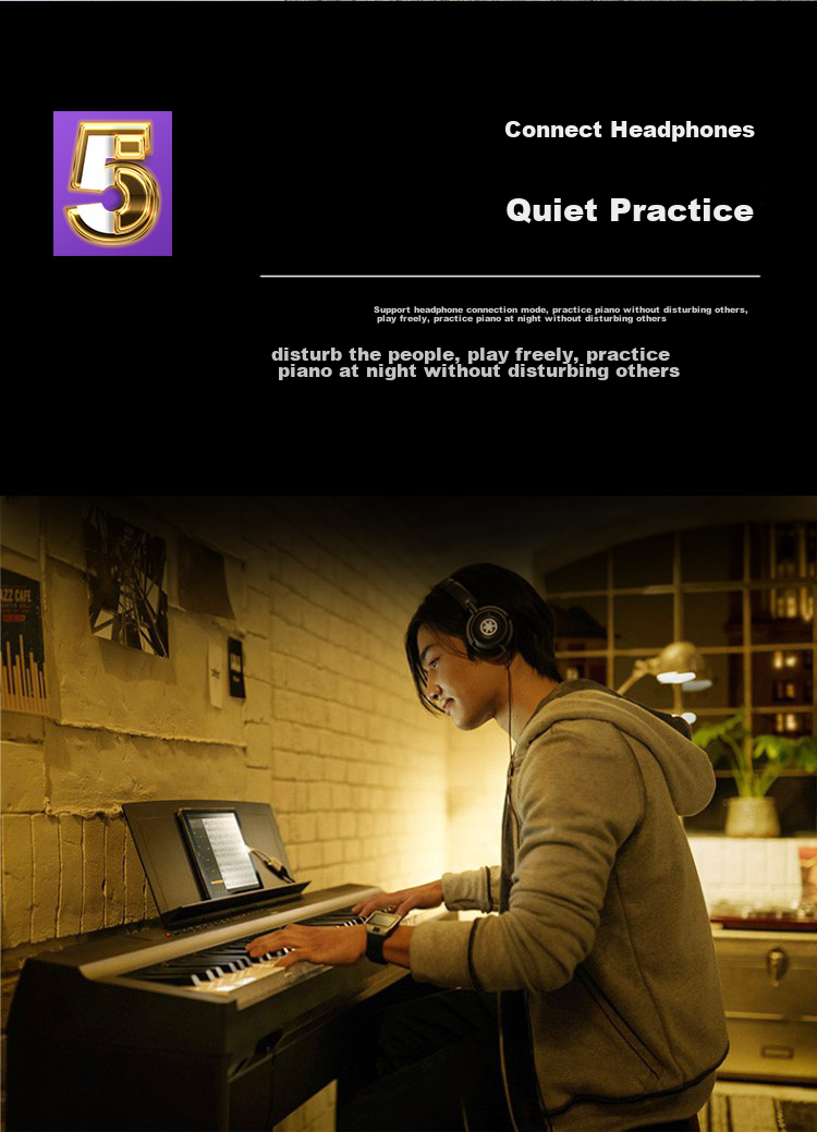 YAMAHA P45 Digital Piano, 88 Weighted Keys, Portable Smart Digital Keyboard for Adults And Children + Accessories 15