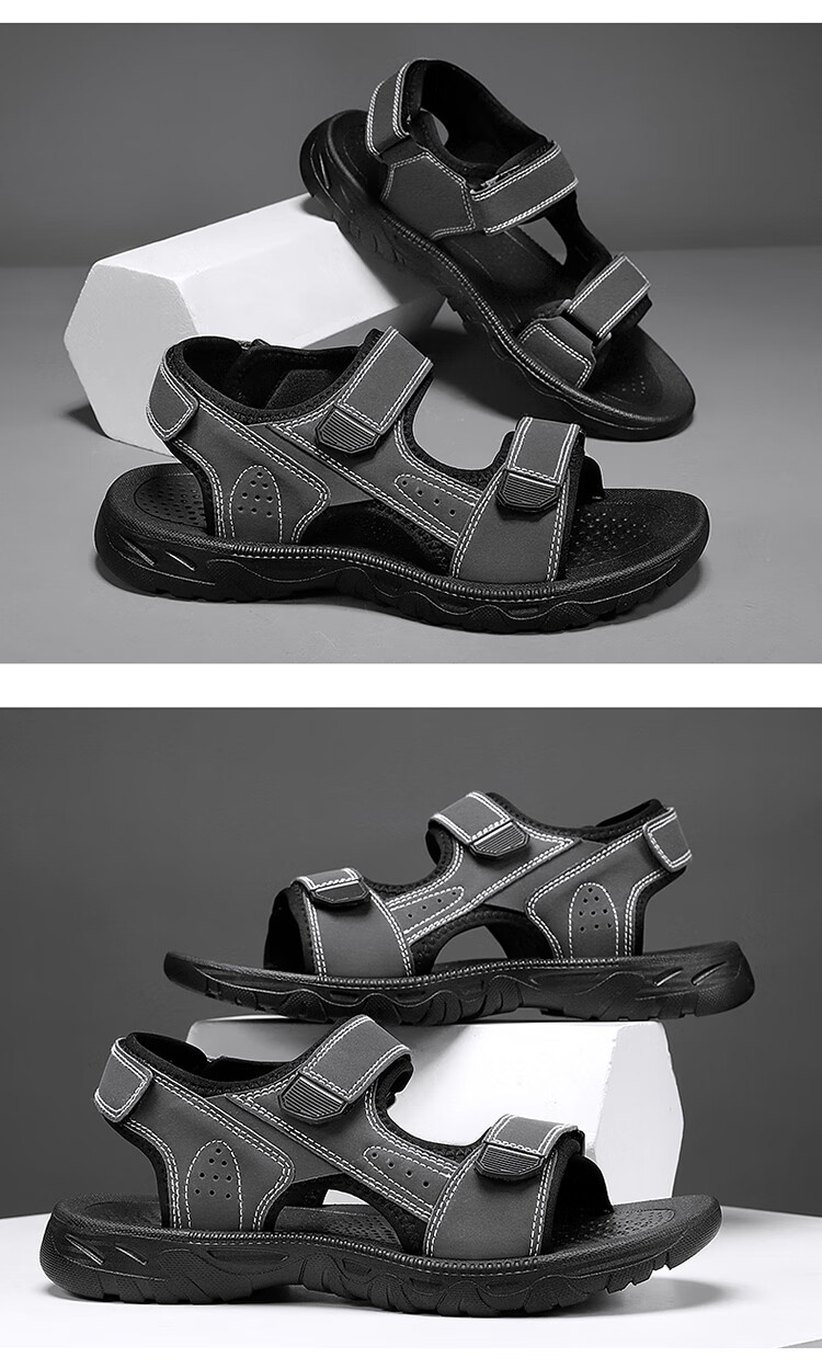 CARTELO Men's Sandals, Summer 2026, Breathable Casual Outdoor Beach Shoes, Men's Outdoor Soft-Soled Hole Shoes 19