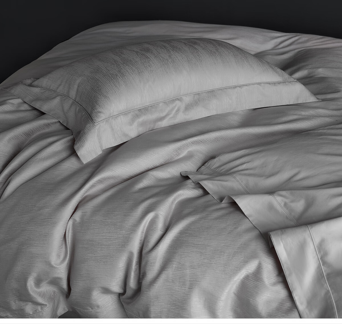 SIDANDA 140-Thread Count Double-Ply Cotton Jacquard Four-Piece Set Long-Staple Cotton Luxury High-End Bedding Pure Cotton Sheet Set 12