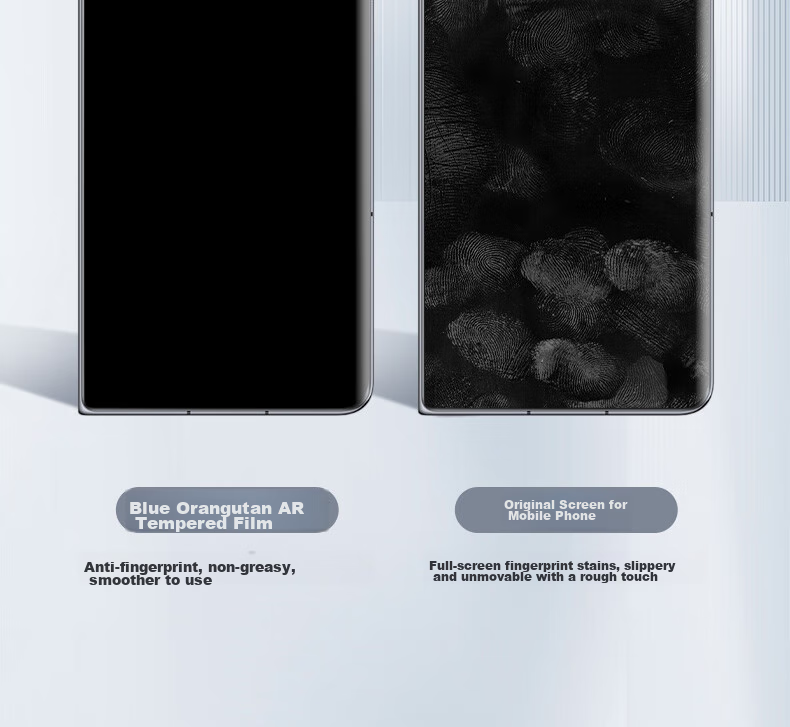 BLUEO Tempered Glass Screen Protector for Honor Magic V5, AR Anti-Reflective Curved Full Adhesive Shockproof Anti-Fingerprint Protective Film for Magic V5 Smartphone 9