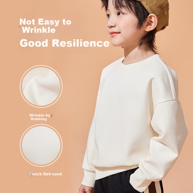 Jeanswest Children's Sweatshirt Spring And Autumn Style 2025, Boys' Fall Clothing, Loose-Fitting Top for Older Kids, Air Layer, Boys' Long-Sleeve Clothing