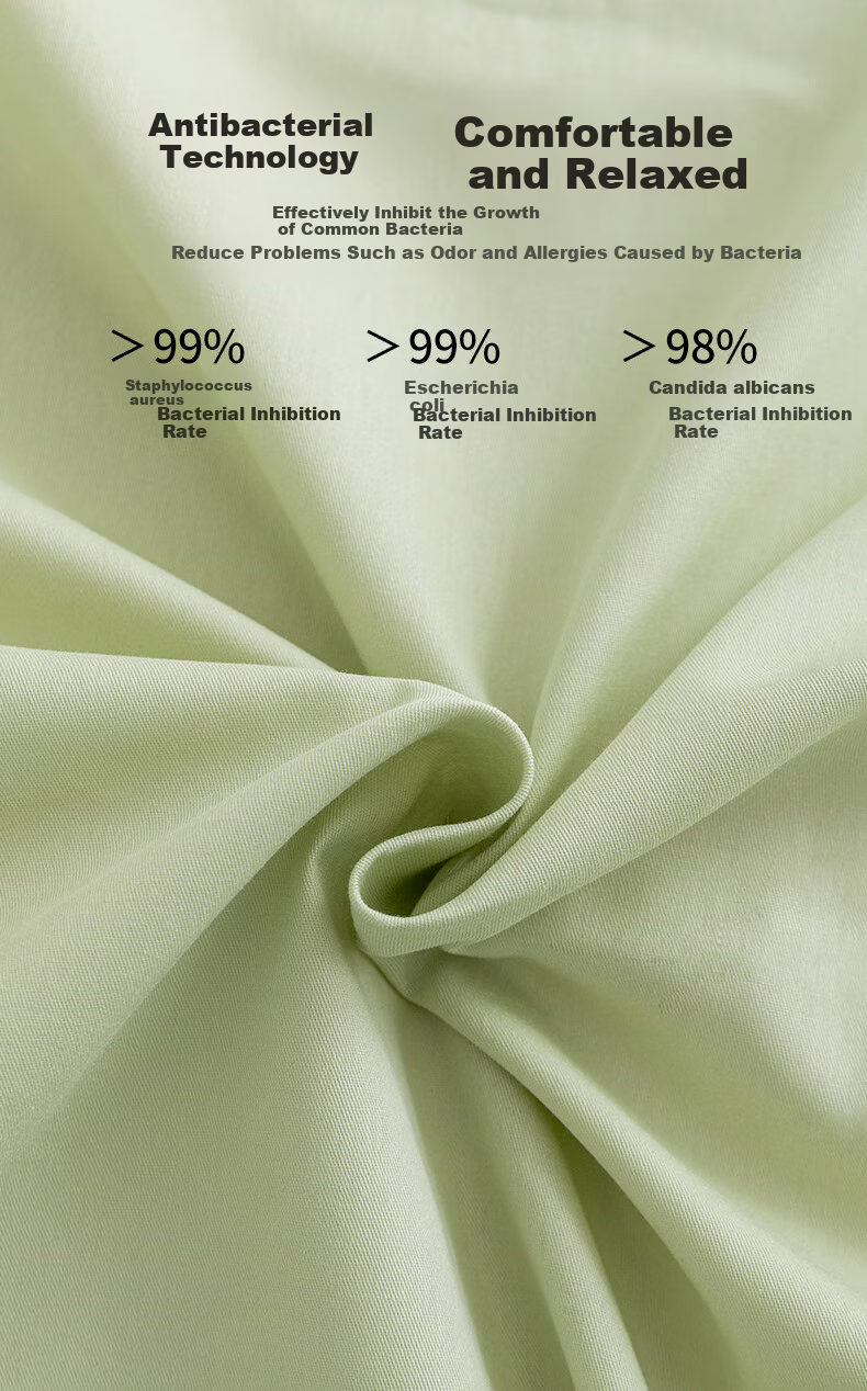 Hengyuanxiang Class A Antibacterial Pure Cotton Pillowcase, 100% Cotton Pillow Cover, 48x74cm, Set of Two, Apple Gree 7