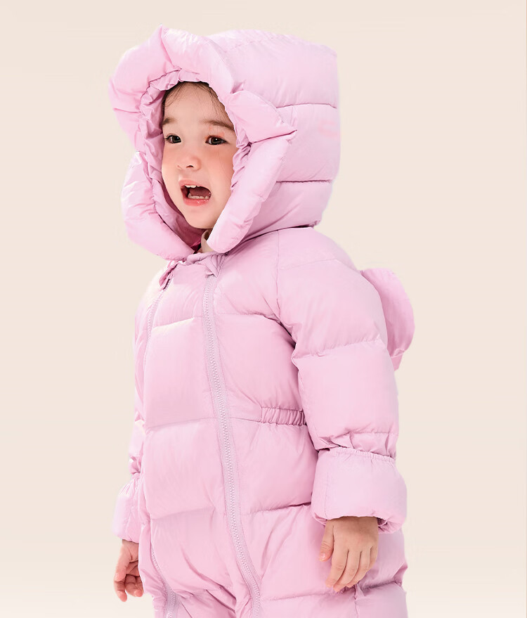 Minibala Bala [Far Infrared Heating] Baby Down One-piece Suit with Covered Hands and Feet, Belly Protection, 2025 Winter New Jacket 6