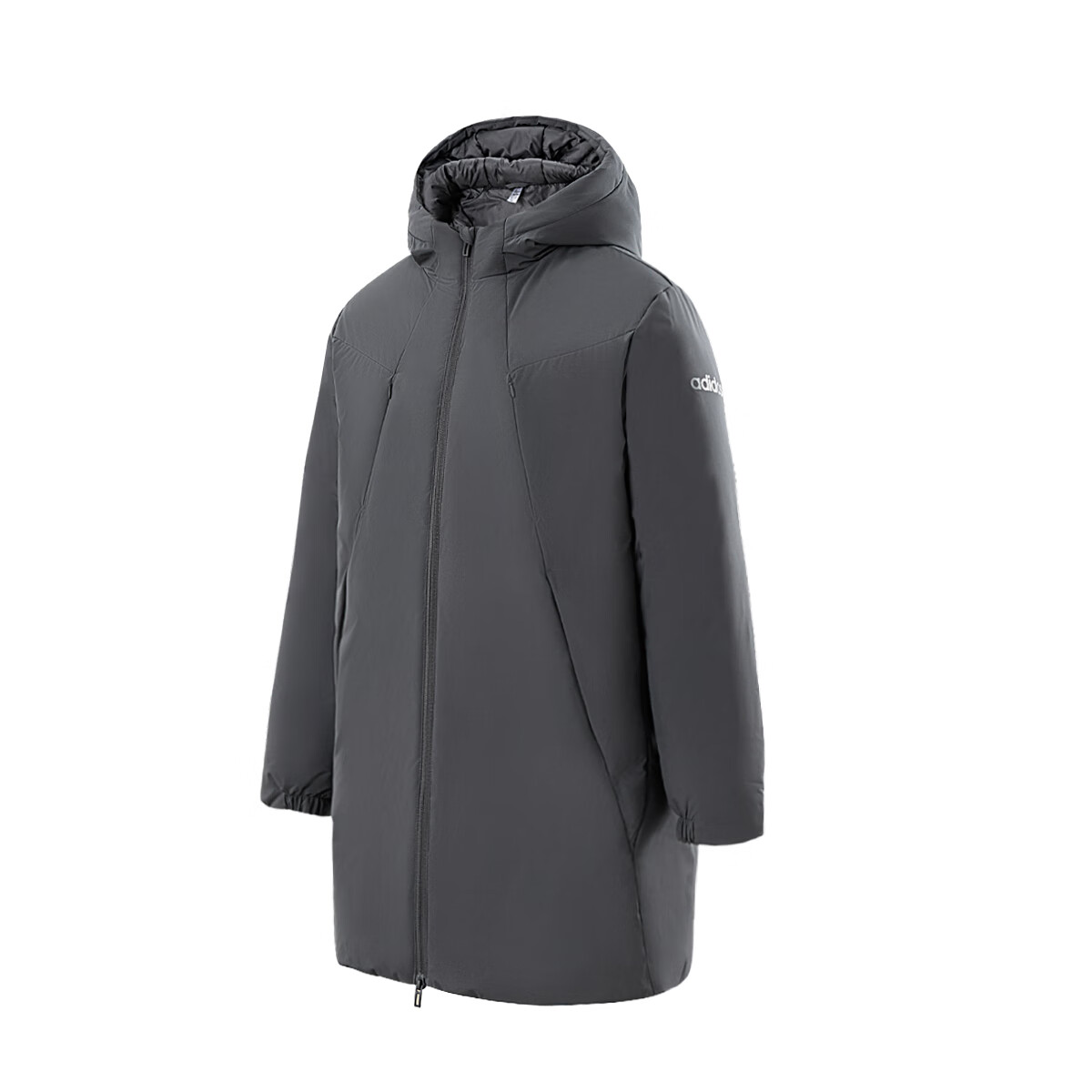 Adidas Men's Long Hooded Down Jacket Warm Fashionable Comfortable Outerwear Black M 1