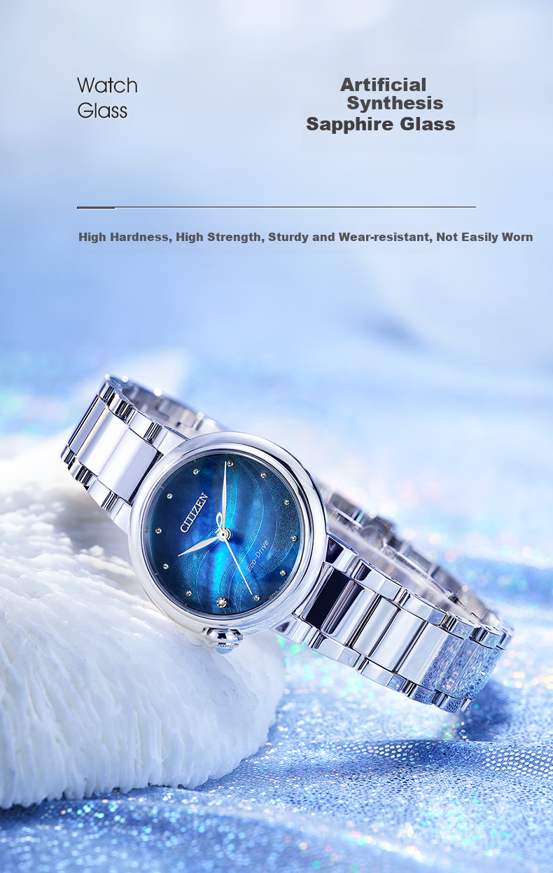 CITIZEN Watch for Women, Japanese And Korean Style, Starry Sky L Eco-Drive, Mother-Of Steel Strap, Fashionable Gift for Girlfriend, EM0910-80N 4