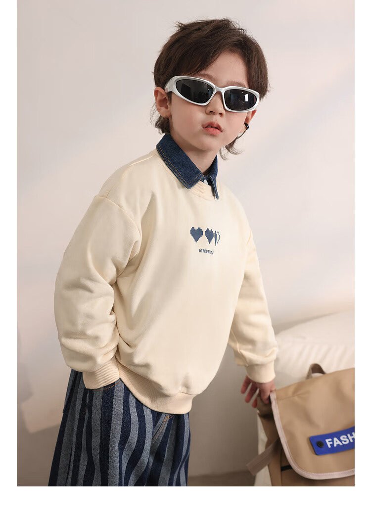 LUSON Chen Da Zhu Boys' Sweatshirt, 2025 Spring And Autumn New Style, Children's Casual Versatile Top, Trendy Children's Clothing 8