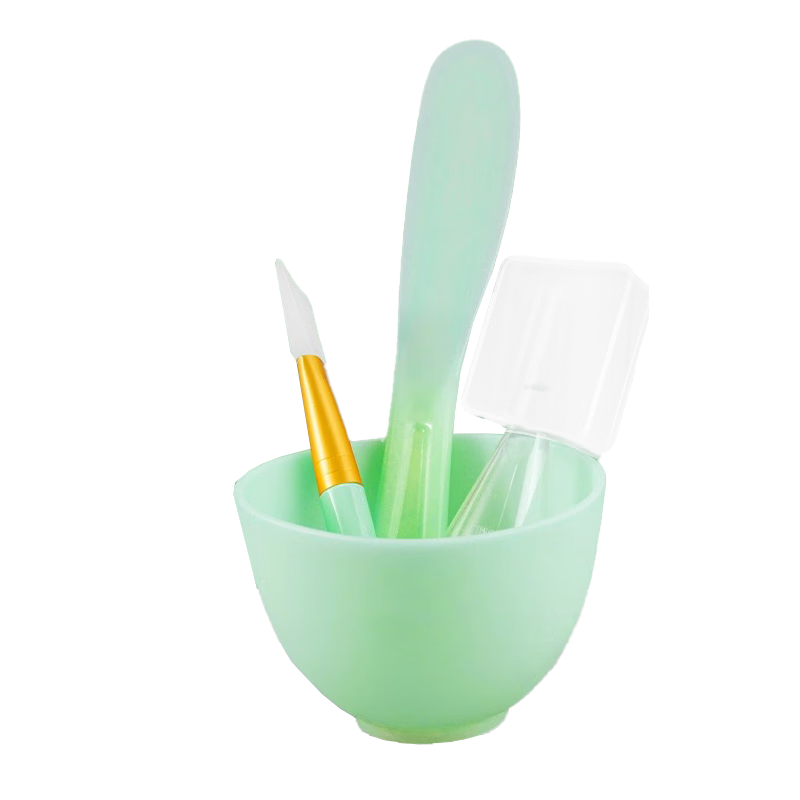Hepo Silicone Face Mask Brush and Bowl 4-Piece Set Christmas New Year Gift DIY Mask Tools Clay and Soft Mask Application
