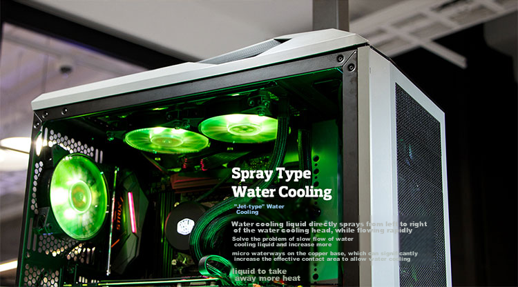 CoolerMaster MasterLiquid ML360 Illusion White ARGB Liquid CPU Cooler Basic Edition Dual Replaceable Top Covers Multi-Platform Bracket Optimized Copper Base Water Channel ATMOS II 9