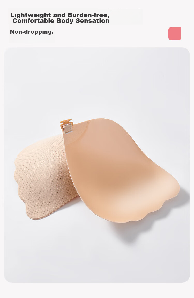 Dushiliren Invisible Bra, Push-Up And Lift, Wireless, Wedding Dress, Swimwear, Underwear, Brassiere, Anti-Slip, Anti-Exposure, Wing-Shaped Chest Pads, C Cup 8