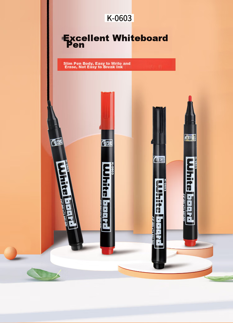 Genvana Whiteboard Markers, Black Mini Small Thin Single-Tip Erasable Easy-To Pens for Children, Boys And Girls, Pack of 20, K-0603 1